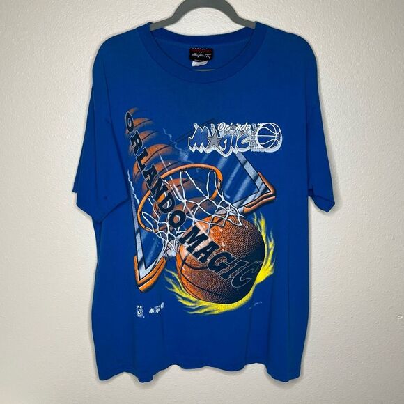 Vintage 90s America's Favorites Magic Johnson Orlando Magic T Shirt Large HOLES - Picture 16 of 16